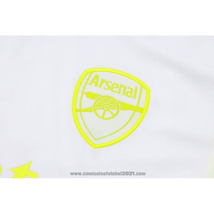 Fato de Treino Arsenal Manga Curta 2023-2024 Branco - Calcas Curta
